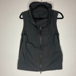 HERFF CHRISTIANSEN Vest with Structured Neck Size Small Dual Zipper 100% Cotton